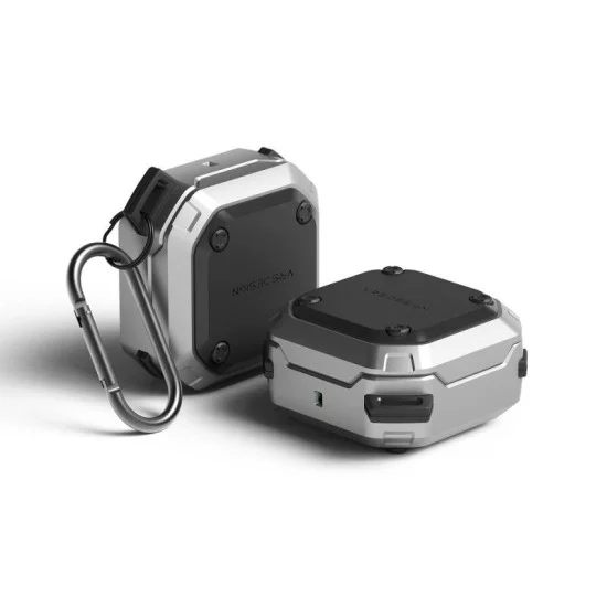 VRS Design Galaxy Buds 2 PRO / Buds 2 / Pro / Live Case Active - Light Silver